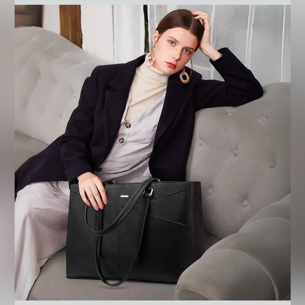 Sophisticated Black Leather Tote